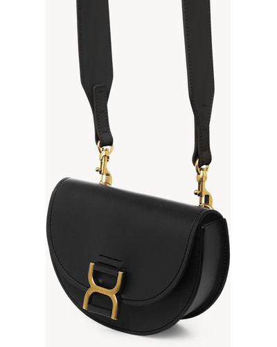 Chloé Marcie Mini-Tasche mit Überschlag - Schwarz