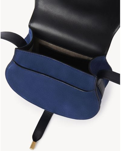 Chloé Marcie Small Saddle Bag - Blue