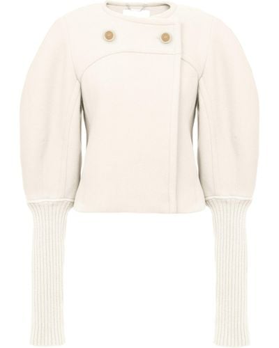 Chloé Manteau court manches arrondies - Neutre