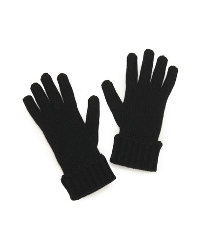 Chloé Ribbed Knit Gloves - Black