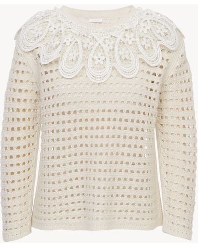 See By Chloé Crochet Sweater - White