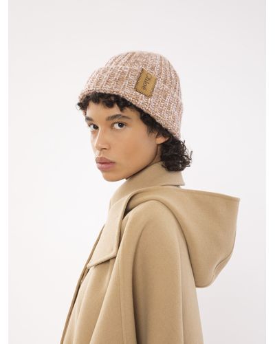 Chloé Chunky Knit Beanie In Cashmere - Natural