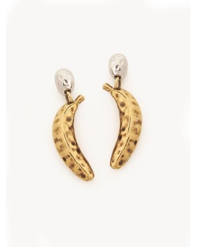 Chloé The Bananas Earrings 100% Brass - Metallic