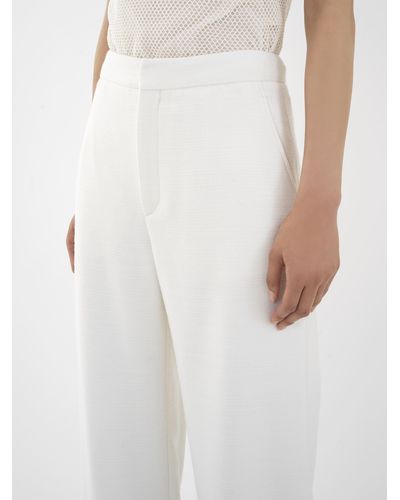 Chloé Regular-waist Tailored Pants - White