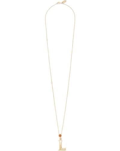Chloé Alphabet Necklace With Pendant L - White