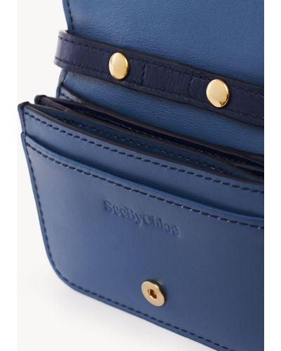See By Chloé Layers Card Holder With Strap - Blue