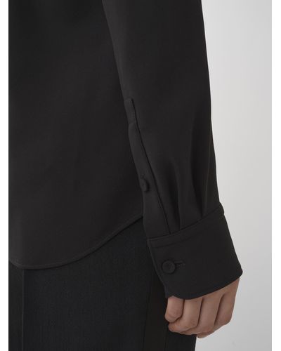 Chloé Embroidered-plastron Shirt - Black