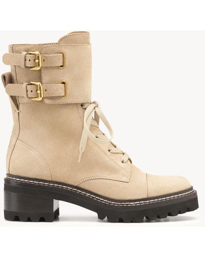 See By Chloé Mallory Biker Boot - Natural