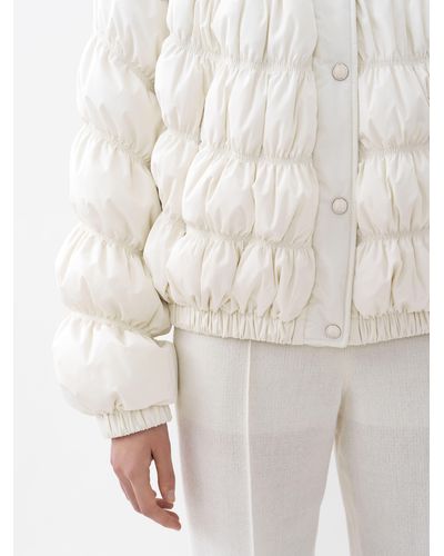 Chloé Ruched Puffer Jacket - White