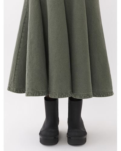 Chloé Flared Maxi Skirt - Green