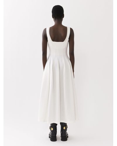 Chloé Sleeveless Midi Dress - White