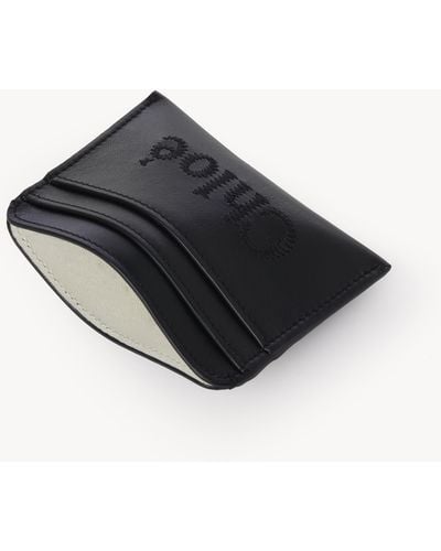 Chloé Chloé Sense Card Holder In Soft Leather - Black
