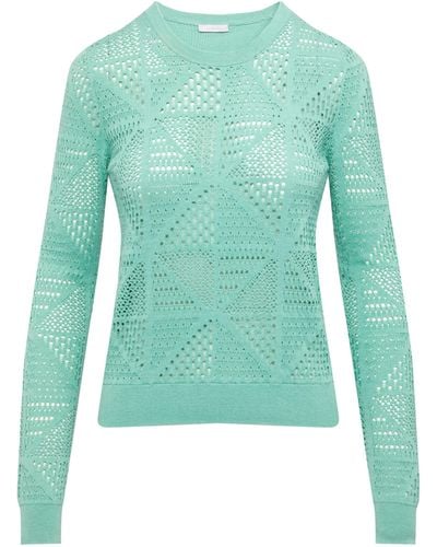 See By Chloé Pointelle Stitch Sweater - Blue