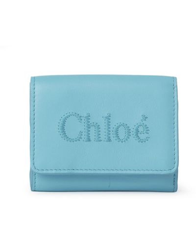 Chloé Chloé Sense Mini Tri-fold - Blue