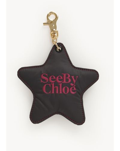 See By Chloé Joy Rider Padded Star Key Chain - Grey