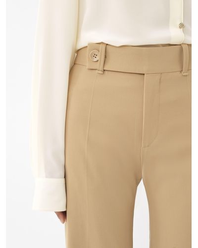 Chloé Signature Straight Pants - Natural