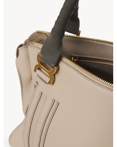 Chloé Marcie Large Double Carry Bag - Natural