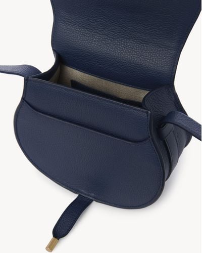 Chloé Marcie Small Saddle Bag - Blue