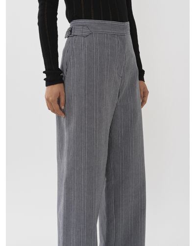 See By Chloé Striped Cuffed Pants - Gray
