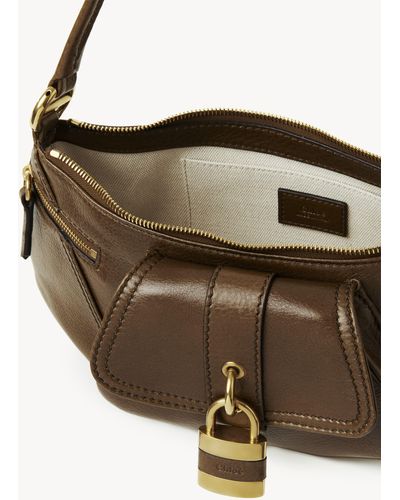 Chloé The 99 Shoulder Bag In Grained Leather - Green
