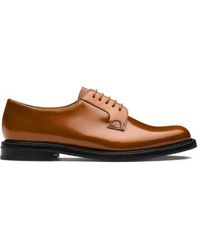 Church's Brushed Calfskin Derby Lace-Ups - Brown
