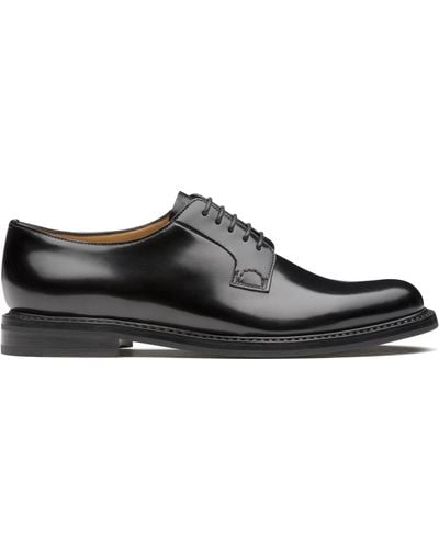 Church's Brushed Calfskin Derby Lace-Ups - Black