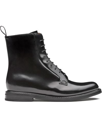 Church's Polished Binder Lace Up Boot - Black