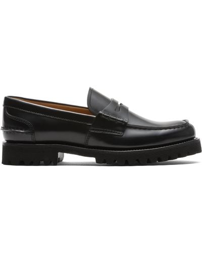 Church's Polished Fume’ Leather Loafer - Black