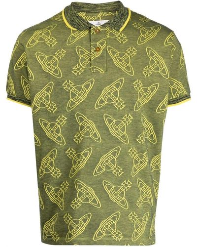 Vivienne Westwood All Over Orb Polo Shirt Green