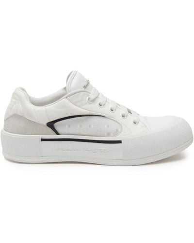 Alexander McQueen Low Top Leather Trainers - White