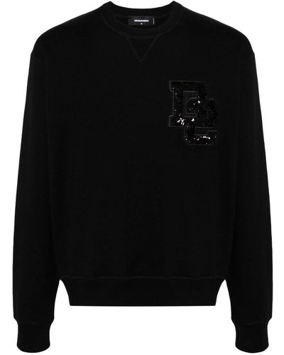 DSquared² Cool Fit Sequin Sweatshirt - Black