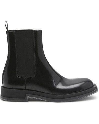 Alexander McQueen Leather Chelsea Boot - Black