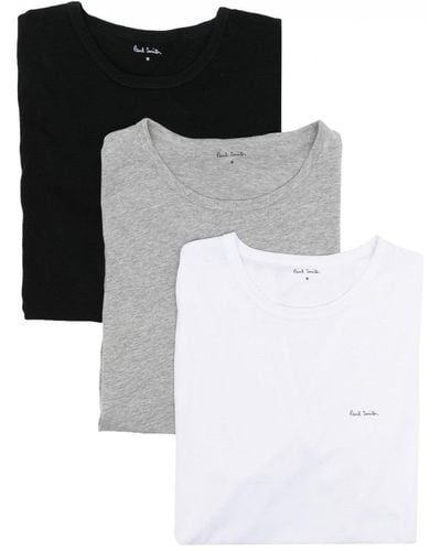 Paul Smith 3 Pack Cotton T Shirts - Black