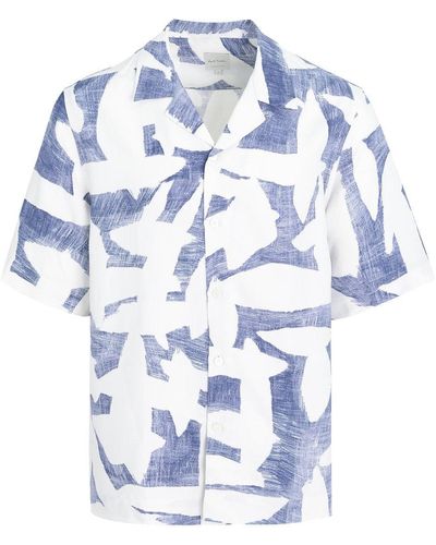 Paul Smith Regular Fit Print Shirt - Blue