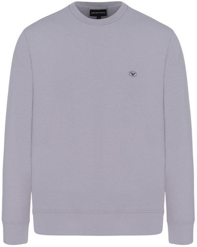 Emporio Armani Jersey Logo Sweatshirt - Purple