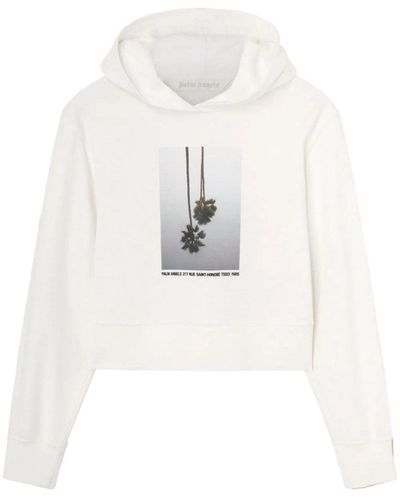 Palm Angels Mirage Fitted Hoody - White