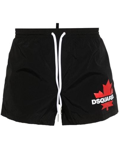 DSquared² Maple Leaf Swimshorts - Black