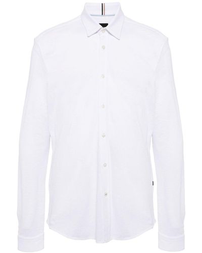 BOSS S Roan Kent Collar Shirt - White