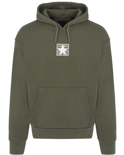 Givenchy Over Fit Cotton Hooded Top - Green