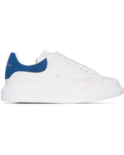Alexander McQueen Oversize Sole Blue Back Trainers - White