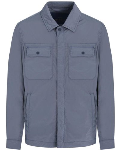 Paul & Shark Garment Dyed Nylon Stretch Jacket - Blue