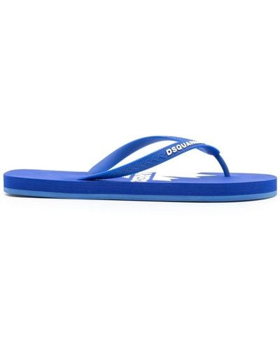 DSquared² Branded Flip Flops - Blue