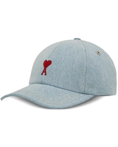 Ami Paris Red Adc Embroidery Cap - Blue