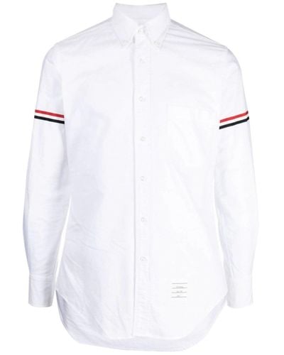 Thom Browne Armband In Oxford Shirt - White