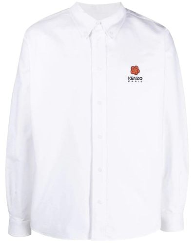 KENZO Boke Crest Oxford Shirt - White