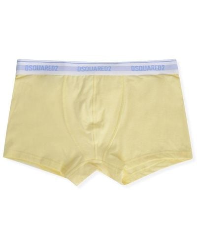 DSquared² Contrast Wasitband Boxers - Yellow