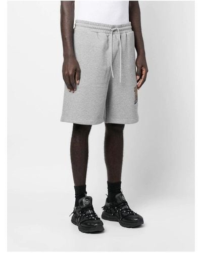 Moncler Retro Branding Jersey Shorts - Grey