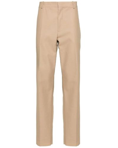 Alexander McQueen Cigarette Fit Twill Trousers - Natural