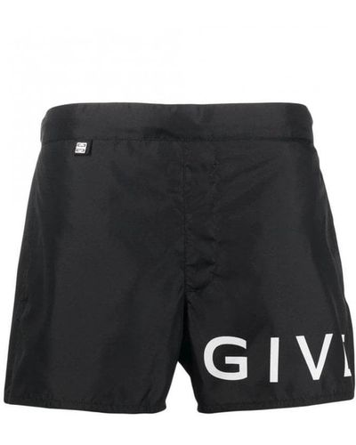 Givenchy Plage Branded Swimshorts - Black