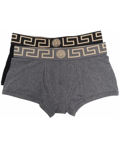 Versace Two Pack Boxer Shorts Black/grey